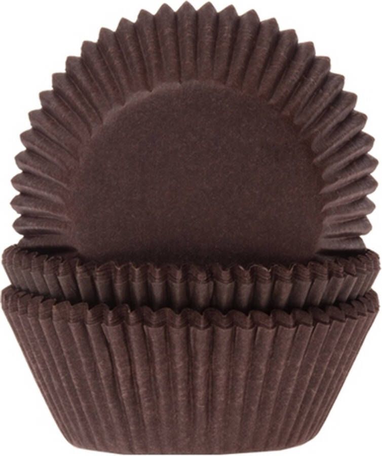 House of Marie Cupcake Vormpjes Bruin pk 50 Baking Cups