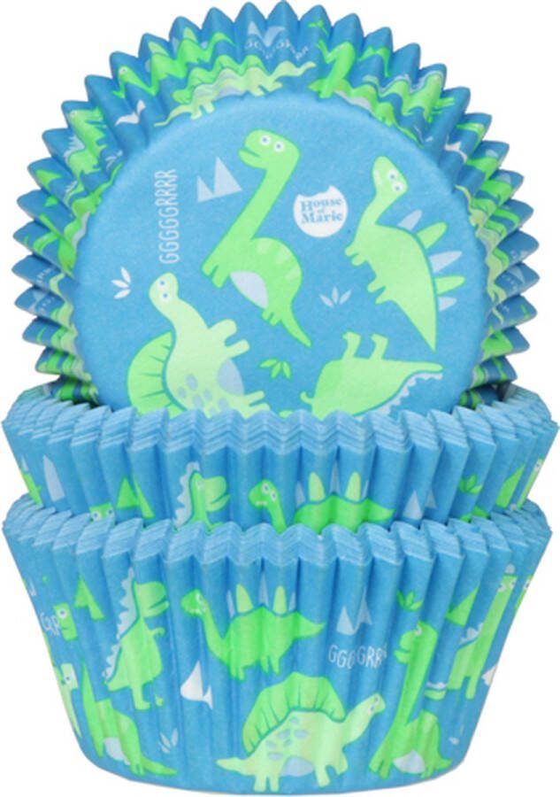 House of Marie Cupcake vormpjes Dinosaurus 50x33mm 50 stuks
