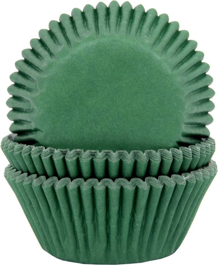 House of Marie Cupcake Vormpjes Donkergroen pk 50 Baking Cups