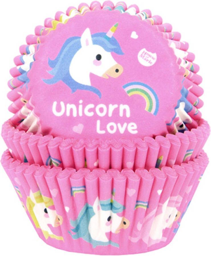 House of Marie Cupcake Vormpjes Eenhoorn pk 50 Baking Cups
