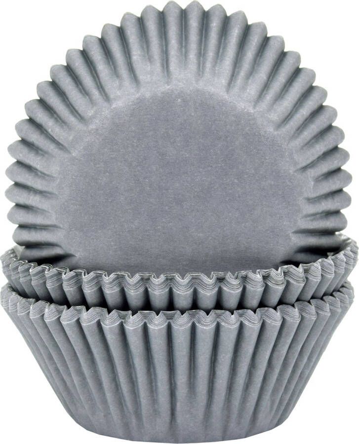 House of Marie Cupcake Vormpjes Grijs pk 50 Baking Cups
