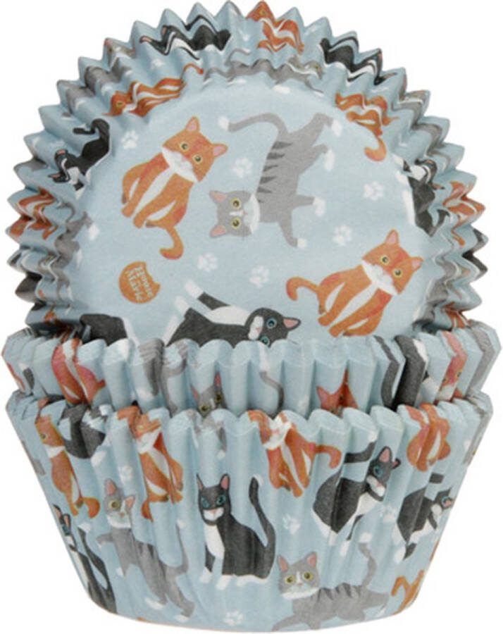 House of Marie Cupcake Vormpjes Katten pk 50 Baking Cups