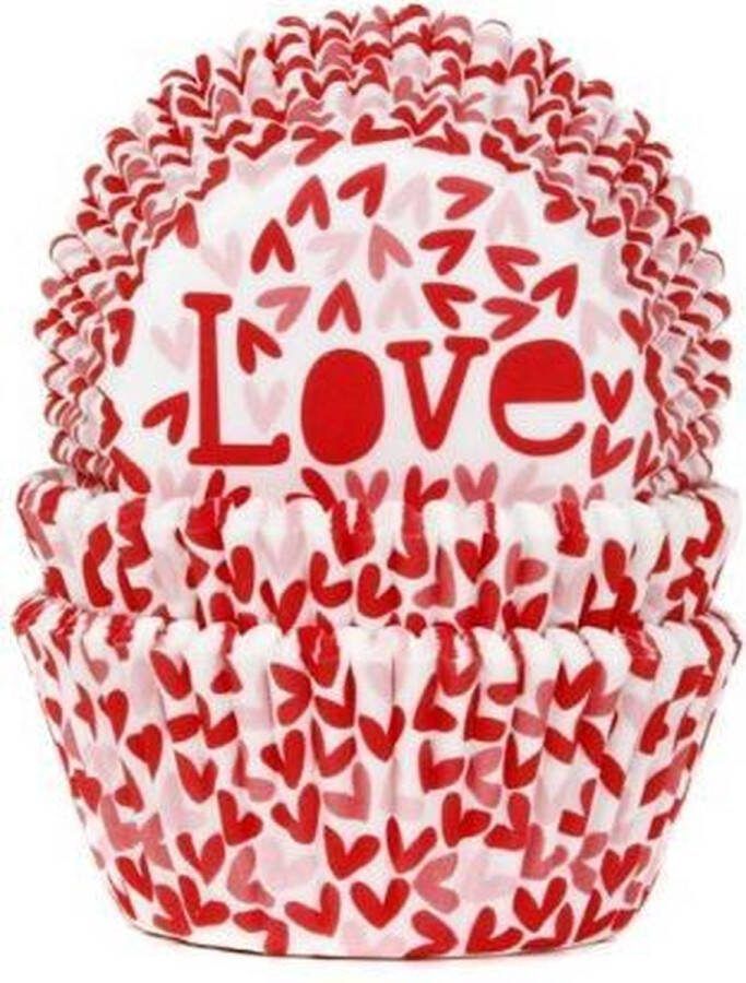 House of Marie Cupcake Vormpjes Love pk 50 Baking Cups