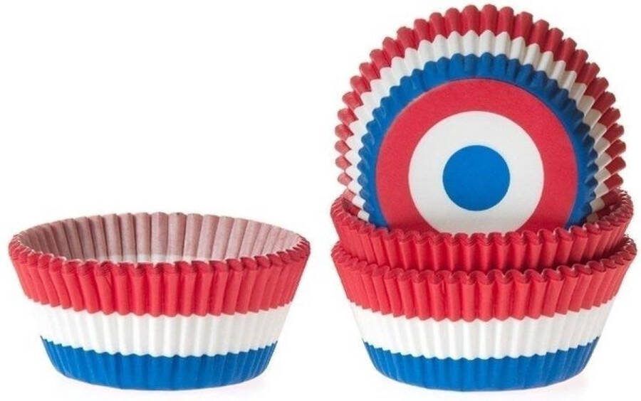 House of Marie Cupcake Vormpjes Nederlandse vlag pk 50 Baking Cups