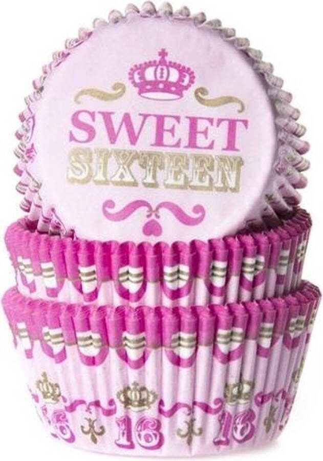 House of Marie Cupcake Vormpjes Baking Cups Sweet Sixteen pk 50