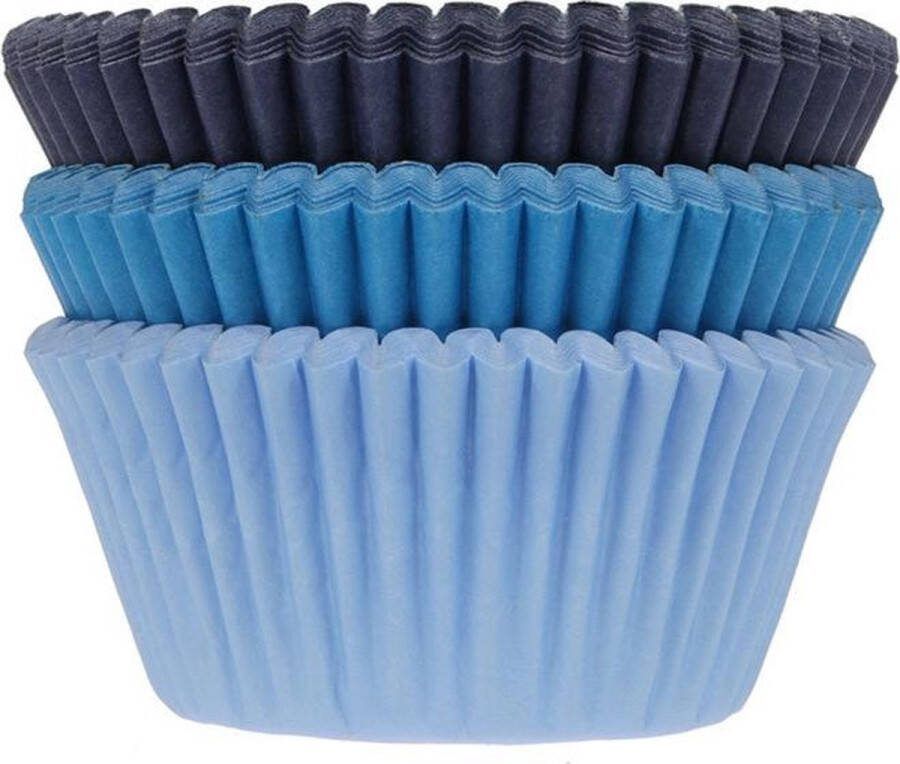 House of Marie Cupcake Vormpjes Assorti Blauw pk 75 Baking Cups