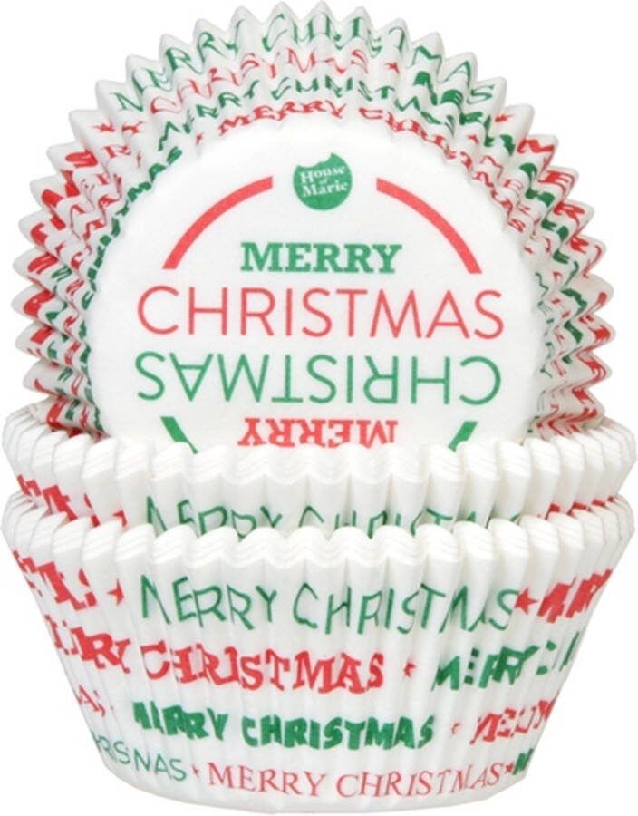House of Marie Cupcakevormpjes Kerst 50 stuks