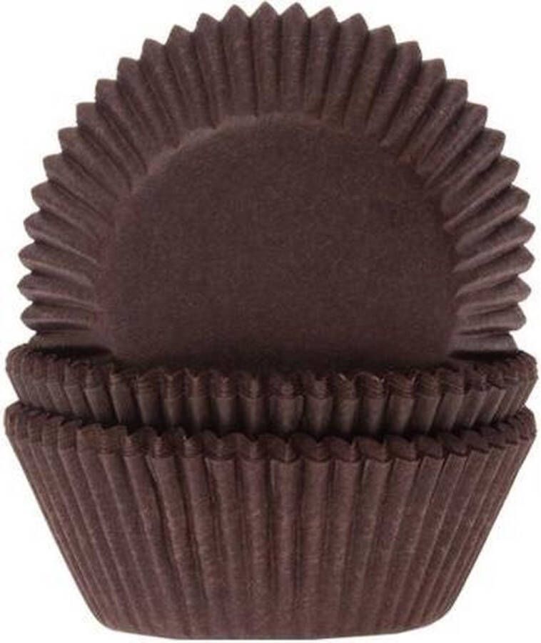 House of Marie Mini Cupcake Vormpjes Bruin pk 60 Baking Cups