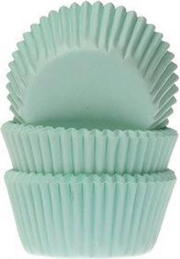 House of Marie Mini Cupcake Vormpjes Baking Cups Mint pk 60