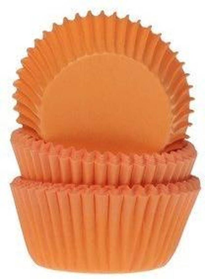 House of Marie Mini Cupcake Vormpjes Baking Cups Oranje pk 60