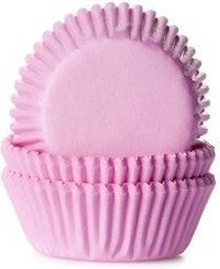 House of Marie Mini Cupcake Vormpjes Licht Roze pk 60 Baking Cups