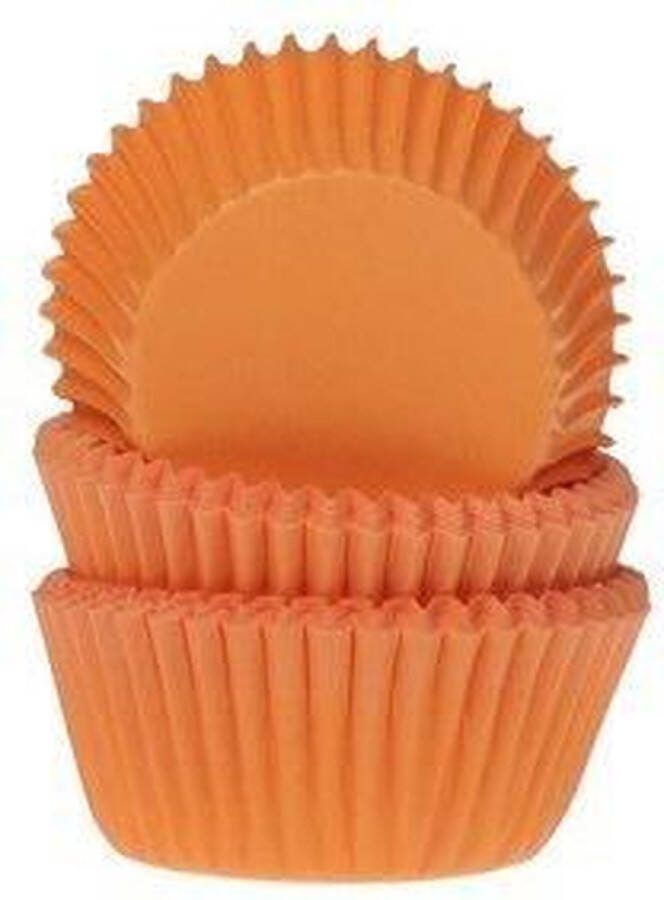 House of Marie Mini Cupcake Vormpjes Oranje pk 60 Baking Cups