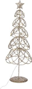 House of Seasons Boom met LED-verlichting H45 x Ø16 cm Metaal Champagne