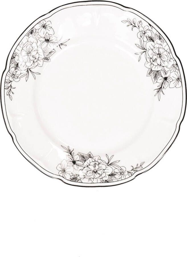 Housevitamin Gebaksbord Les Fleurs Newbone China Ø15cm