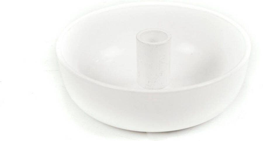 Housevitamin HV Kandelaar Wit 16x16x6cm Kaarslicht Dinerkaars
