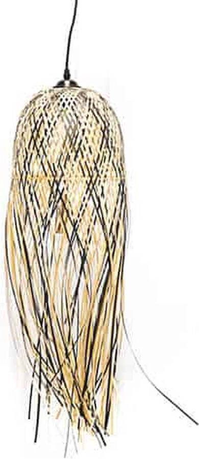 Housevitamin lampenkap bamboe naturel zwart Bohemian hanglamp