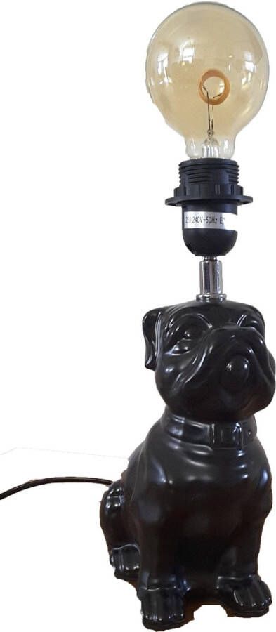 Housevitamin tafellamp lamp 30x15x10 bulldog zwart