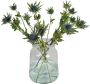 Hakbijl Glass Transparante grijze stijlvolle vaas vazen van gerecycled glas 23 x 19 cm Bloemen boeketten vaas voor binnen gebruik - Thumbnail 2