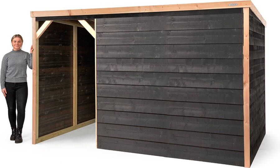 Hout In Stijl Tuinschuur December Tuinkast Fietsenstalling inloop Tuinberging Schuur in Tuin Fietsberging