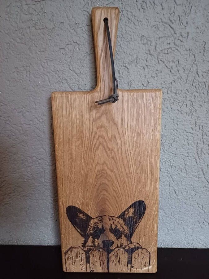 Houtiek Serveerplank Rustiek Eiken Corgi
