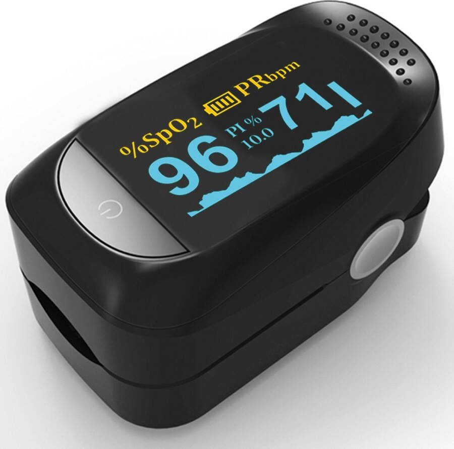 HouwyMed Professionele Saturatiemeter Oximeter Pulse Zwart Zuurstofmeter Vinger Hartslagmeter Oximeter Saturatiemeter Zuurstofmeter Vinger