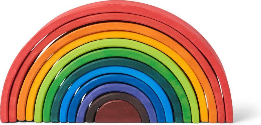Howtoplay 12-delige houten regenboog Open einde speelgoed van de makers van How2talk2kids & Howtotalk houten blokken