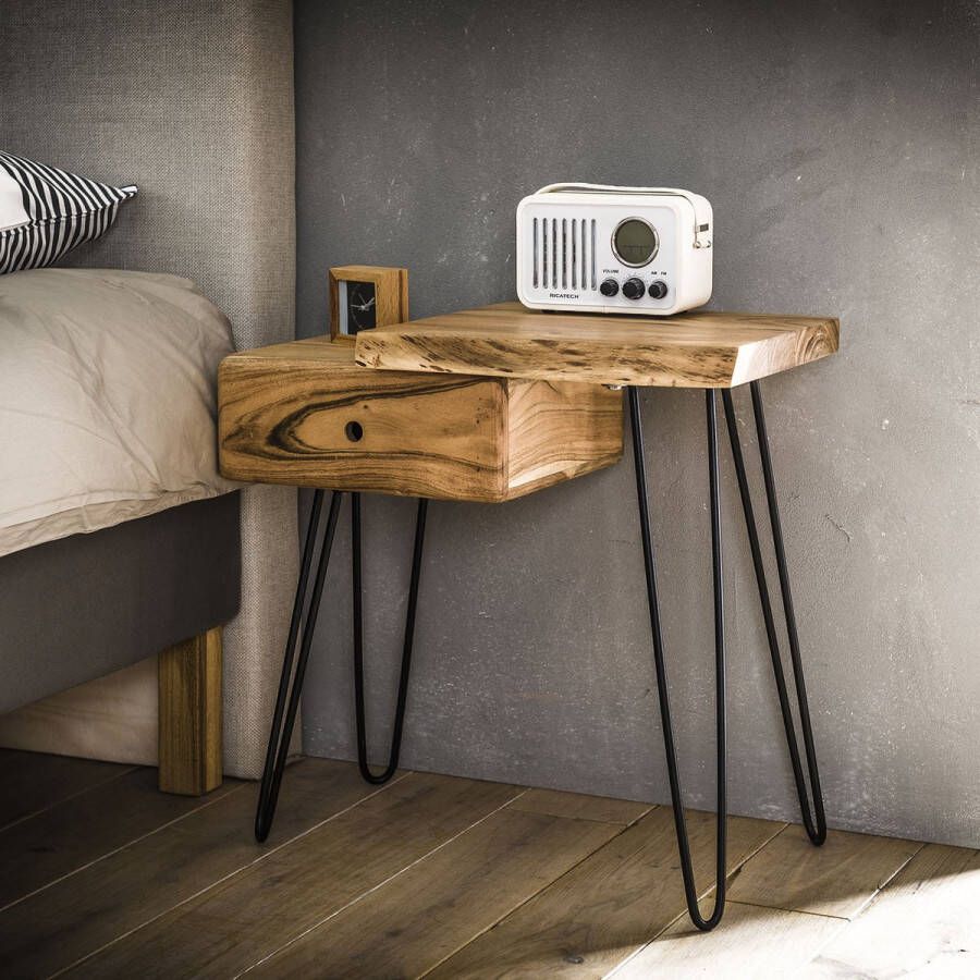 Hoyz Collection Hoyz Nachtkastje Acaciahout Edge R