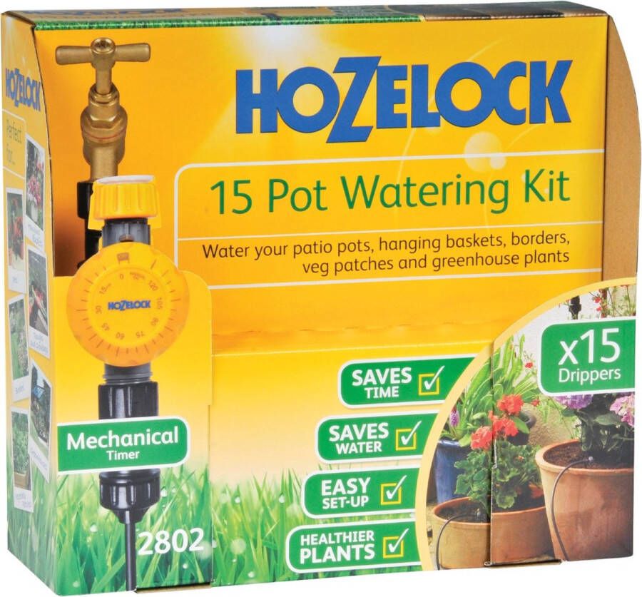 Hozelock 2802 1240 Druppelbewateringsset Steekkoppeling Slanglengte: 15 m