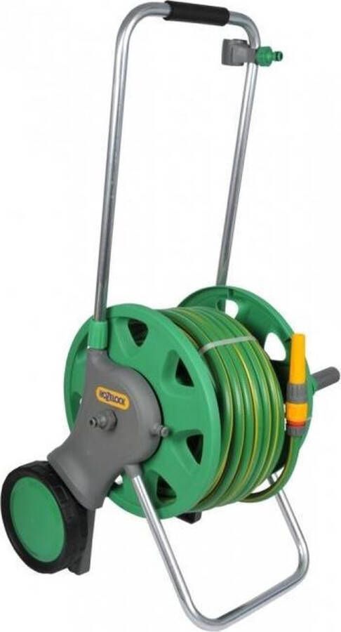 Hozelock EURO CART SLANGENWAGEN 60 INCL. Ø15MM 30M SLANG KOPPELINGEN EN TUINSPUIT