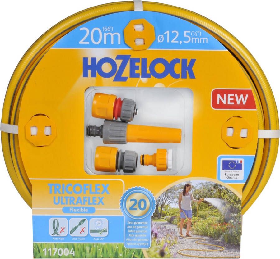 Hozelock Tuinslang Tricoflex Ultraflex Ø 12 5 mm 20 Meter Inclusief accessoires