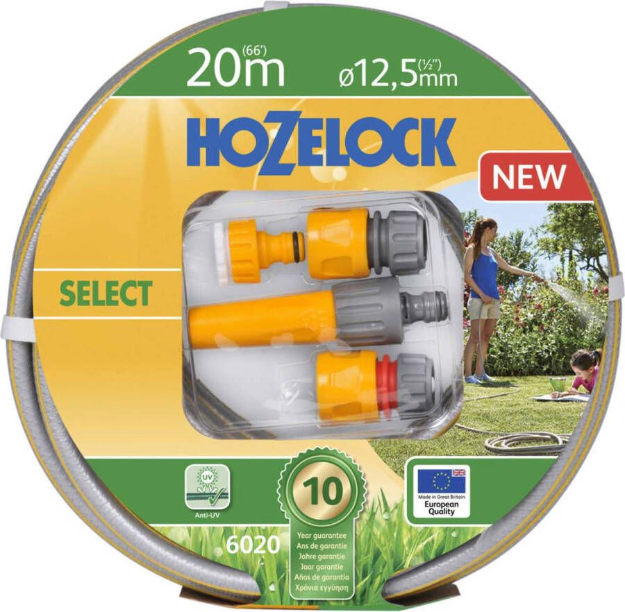 Hozelock Select slangset Ø 12 5 mm 20 meter universele tuinslangset
