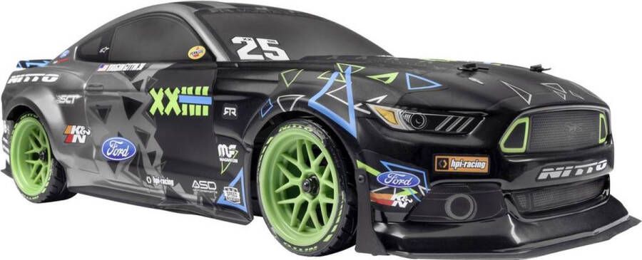 HPI Racing 1:10 RC auto Elektro Straatmodel Vaughn Gittin Jr Drift Mustang Brushed 4WD 100% RTR 2 4 GHz Incl. accu opl