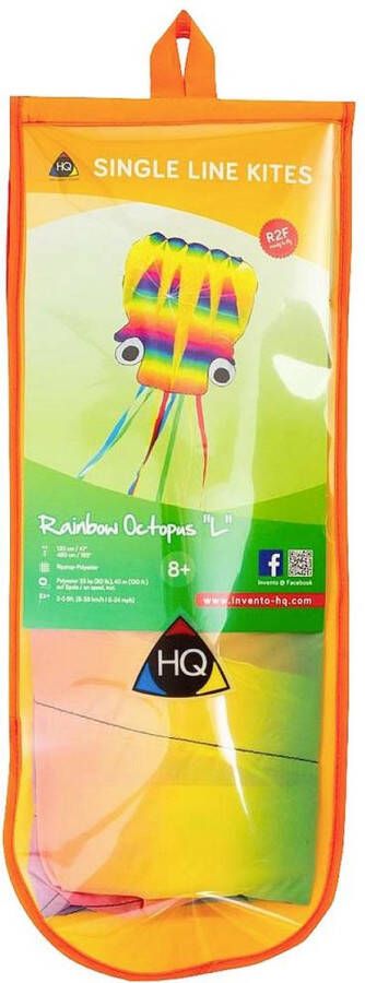 HQ Eenlijns Vlieger Rainbow octopus L Spanwijdte 1200 mm Geschikt voor windsterkte 2 5 bft