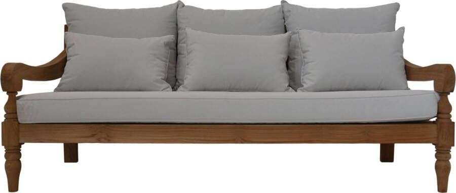 HSM Collection Bahama 3 5-zits sofa incl. kussens 190x95x80 Naturel wit teak