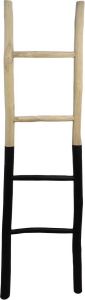HSM Collection -Decoratieve ladder 45x4x150 Naturel|zwart Teak