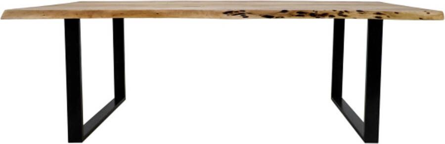 HSM Collection Eettafel SoHo 220x-100cm boomstam tafelblad acacia ijzer