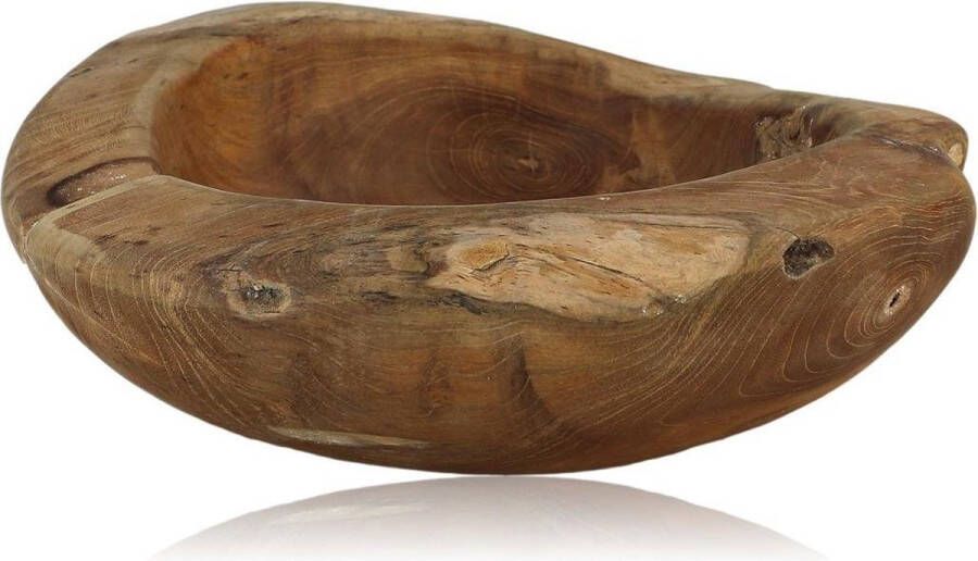 HSM Collection Fruitschaal medium ø28-35x10 Naturel Teak