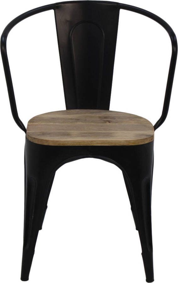 HSM Collection eetkamerstoel Bink mangohout naturel zwart Leen Bakker
