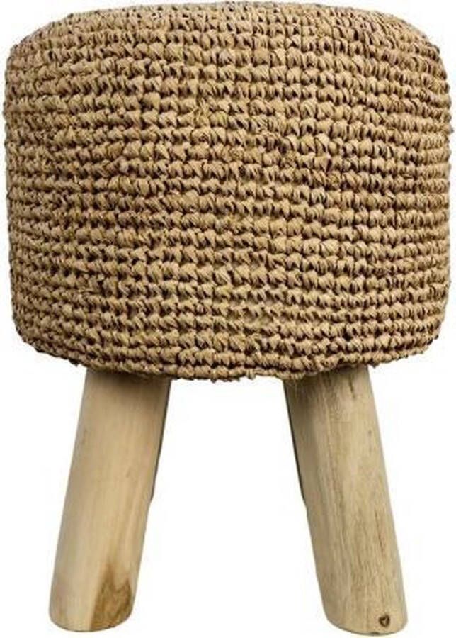 HSM Collection kruk Malibu raffia zeegras naturel 45 cm Leen Bakker