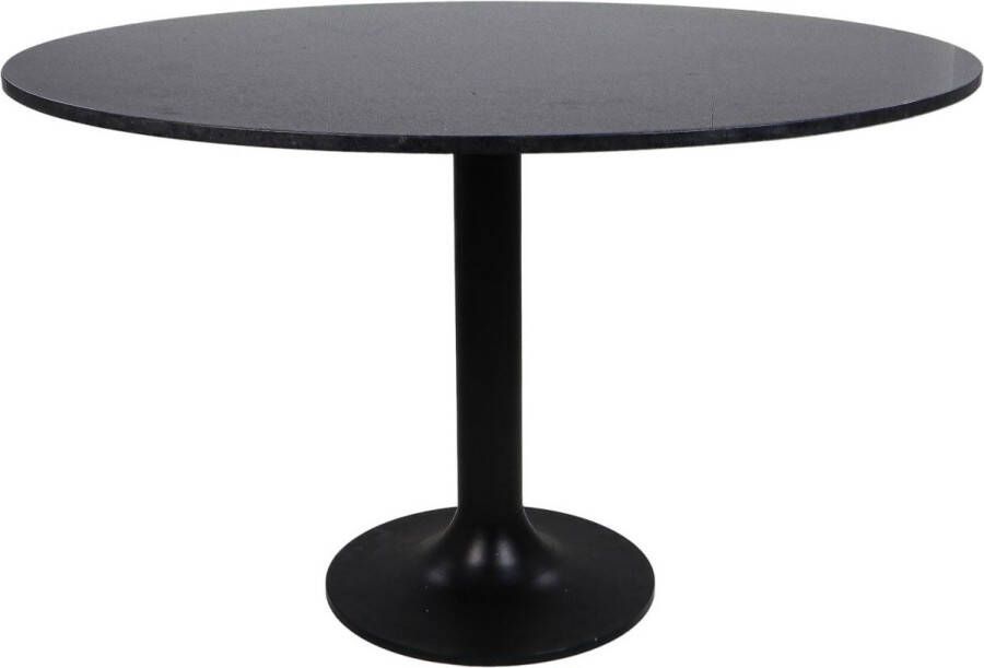 HSM Collection Ronde eettafel ø120x80 Zwart Marmer