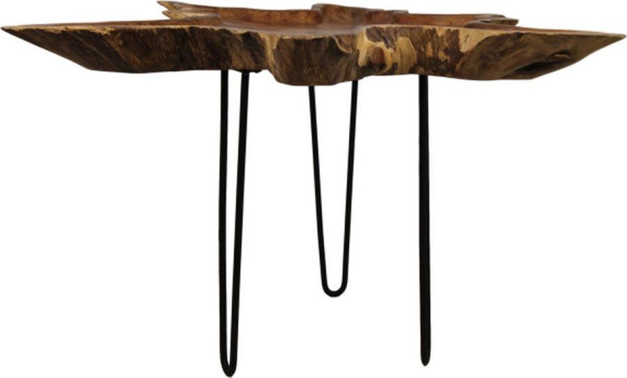 HSM Collection salontafel Orion naturel zwart 57x70-80 cm Leen Bakker