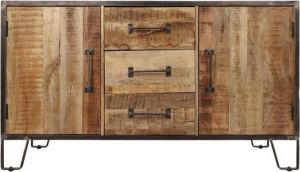 HSM Collection Sideboard Hayward 150x45x85- naturel donkergrijs mangohout ijzer