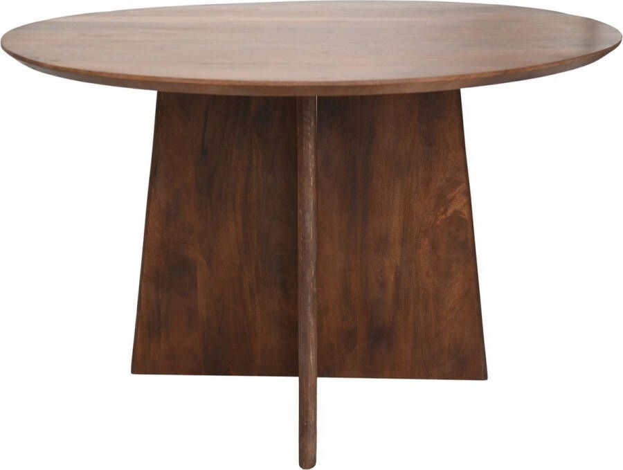 HSM Collection HSM Ronde Eettafel 120x120x77 Bruin Mangohout