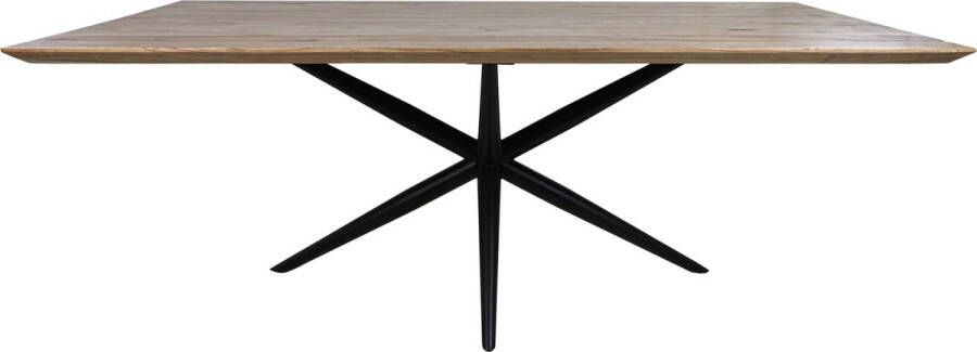 HSM Collection Rechthoekige tafel Zurich 160x85x76 Naturel zwart Acaciahout metaal