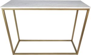 HSM Collection Console tafel Marseille 100x35x75 Wit goud Marmer metaal