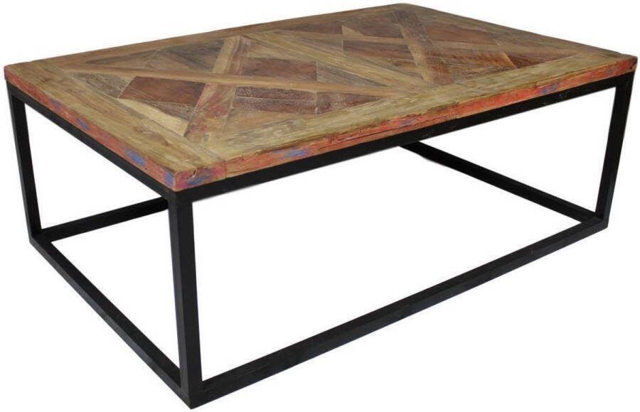 HSM Collection  salontafel Jorn naturel zwart 40x110x70 cm Leen Bakker