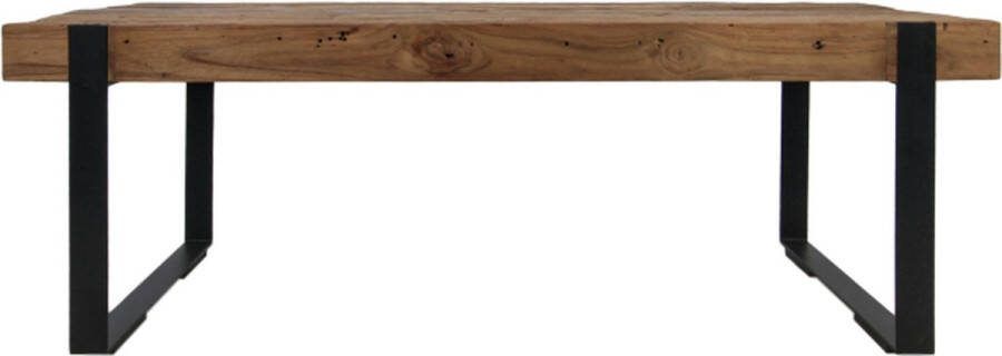 HSM Collection salontafel Norton naturel zwart 130x60x45 cm Leen Bakker