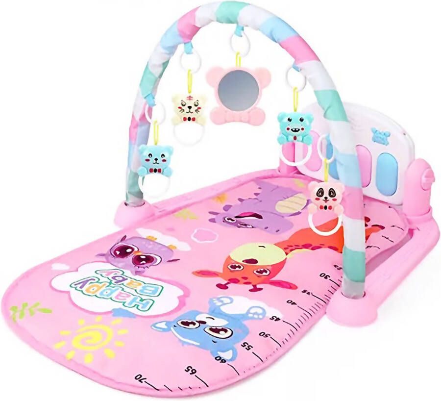 Huanger Babygym Met Speeltjes En Piano Voor Baby 0-2 Jaar Babymat Baby Speelmat Interactief Speelmat