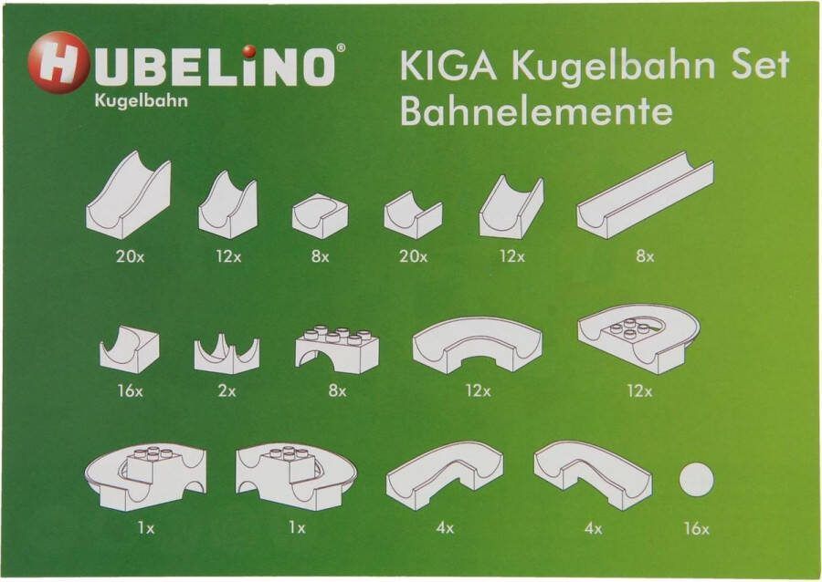 Hubelino Knikkerbaan KIGA Scholenset Baanelementen 156dlg