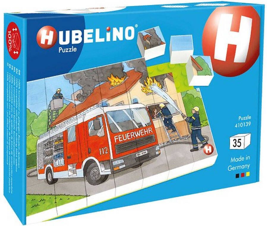 Hubelino puzzel brandweer junior 26 5 x 18 2 cm 35 stukjes